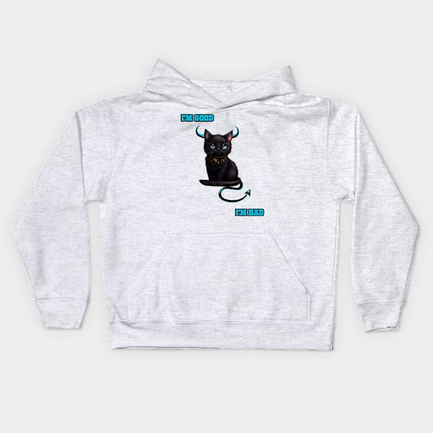 Meet the Most Elegant Evil Black Cat Kids Hoodie by BEL-Shop